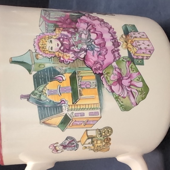 1987 Potpourri Press Set Of 2 Ceramic Rocking Horse/Toys Design Coffee Mug. - Picture 5 of 10